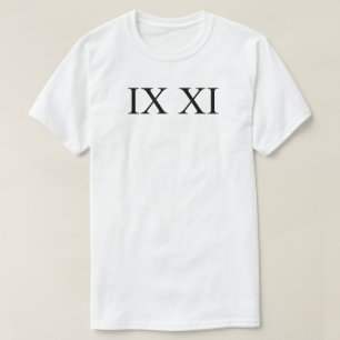 IX XI (romerska tal 9 11) Tröja