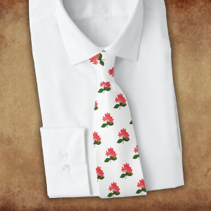 Ixora, Flower of Maha Sarakham (white) Neck Tie Slips