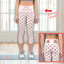 Ixora Maha Sarakham (vit) High Waisted Capris