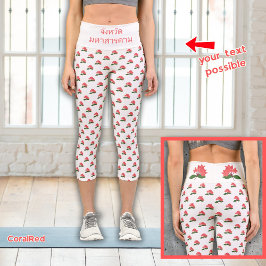 Ixora Maha Sarakham (vit) High Waisted Capris