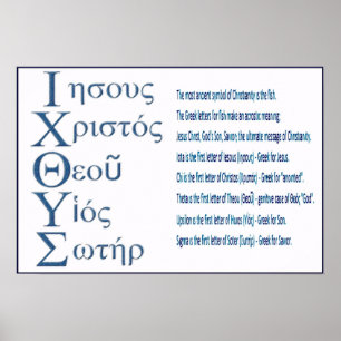 IXOYE-Acrostic (blått) Poster