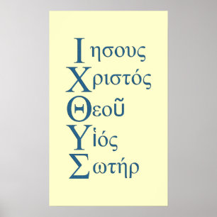 IXOYE-Acrostic (blått) Poster