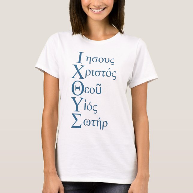 IXOYE-Acrostic (blått) T Shirt (Framsida)