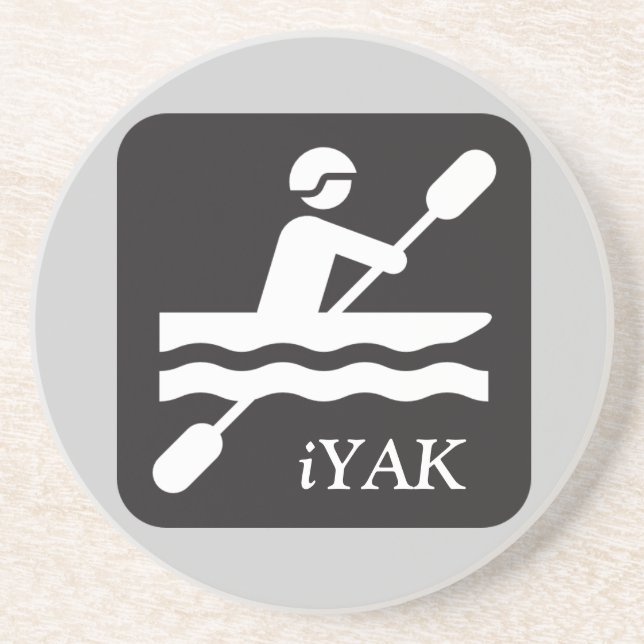 iYAK, Kajak-Achterbahn Underlägg Sandsten (Framsidan)
