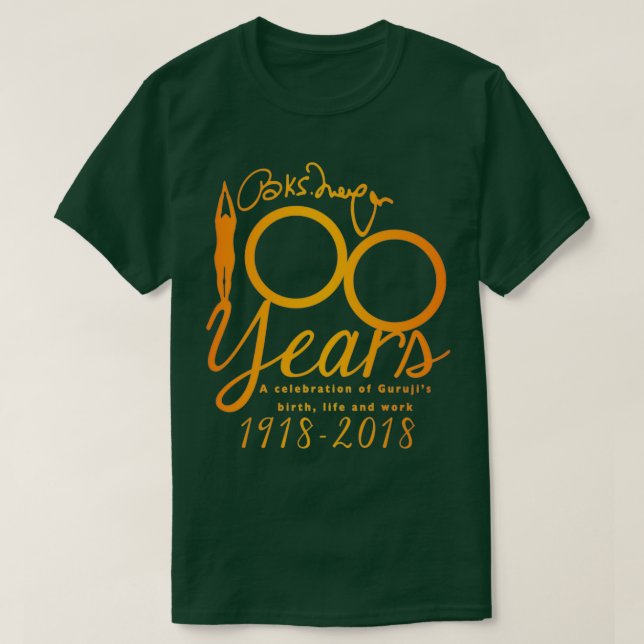 Iyengar Yoga UK Centenary Year välgörenhetskonstru T Shirt (Design framsida)