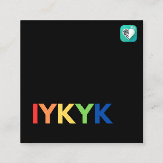 IYKYK-Pride Fyrkantigt Visitkort