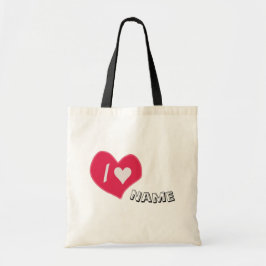 “I🤍You Heart – Cute Romantic Gift Design” Tygkasse