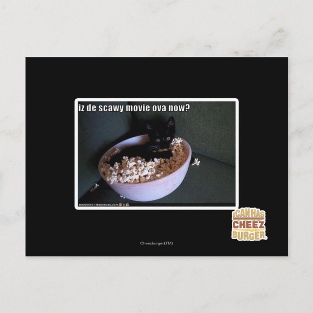 Iz de scawy-filmägg nu? vykort (Framsida)