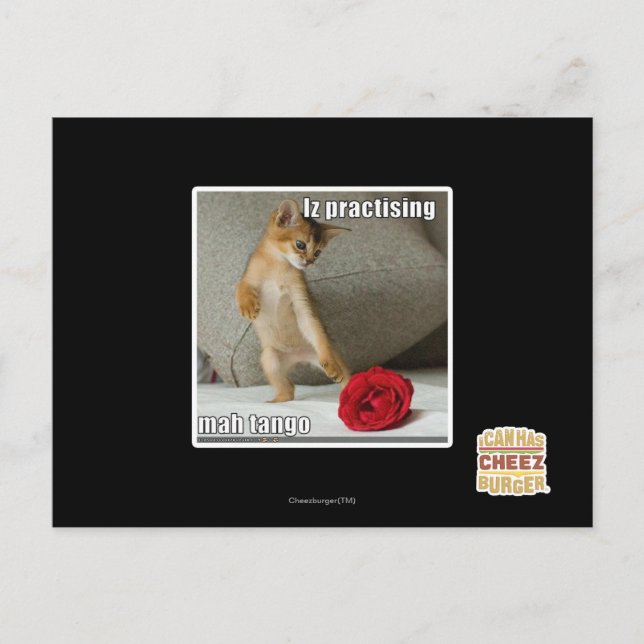 Iz praktiserar mah tango vykort (Framsida)