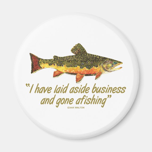 Izaak Walton Fishing Quote Magnet (Framsidan)
