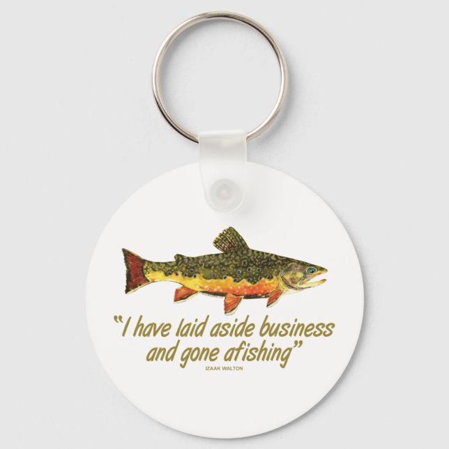 Izaak Walton Fishing Quote Nyckelring (Framsida)