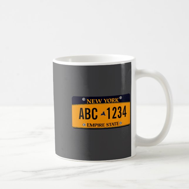 Ized New New York Vehicle Licence Plate _1  Kaffemugg (Höger)
