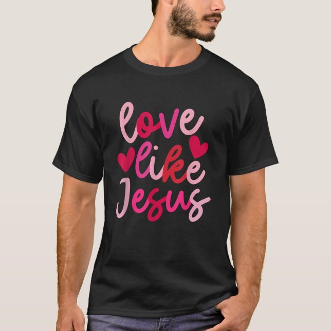 IZI POD Retro Kärlek som Jesus Coquette Heart Bow  T Shirt (Framsida)