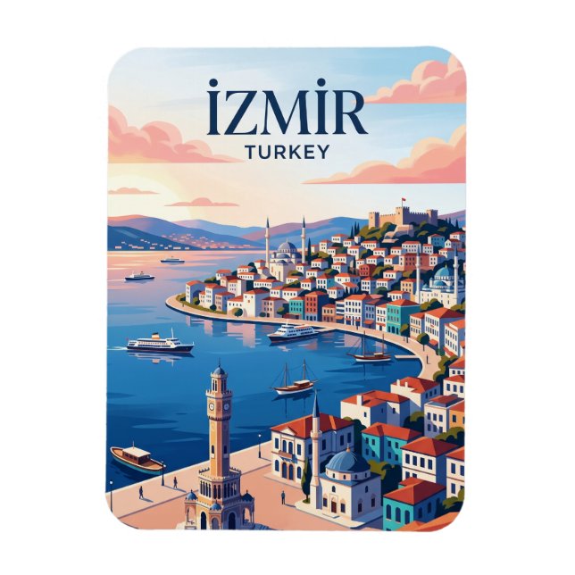 İzmir Skyline Turkiet Magnet (Vertikal)