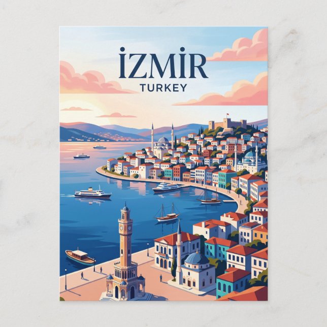 İzmir Skyline Turkiet Vykort (Framsida)