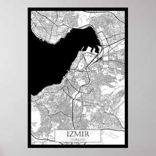 İzmir Turkiet Karta Poster