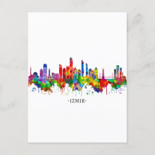 Izmir Turkiet Skyline Helg Vykort