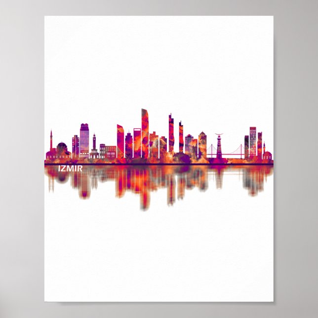 Izmir Turkiet Skyline Poster (Framsidan)
