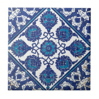 Iznik blom- etnisk stam- turkisk mosaisk kakelplatta