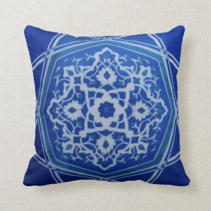 Iznik blom- etnisk stam- turkisk mosaisk kudde