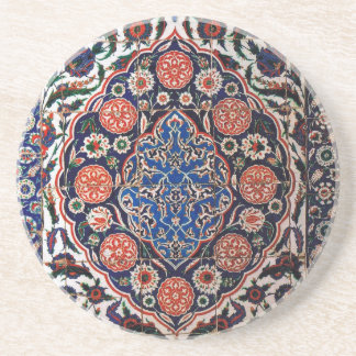 Iznik blom- etnisk stam- turkisk mosaisk underlägg sandsten
