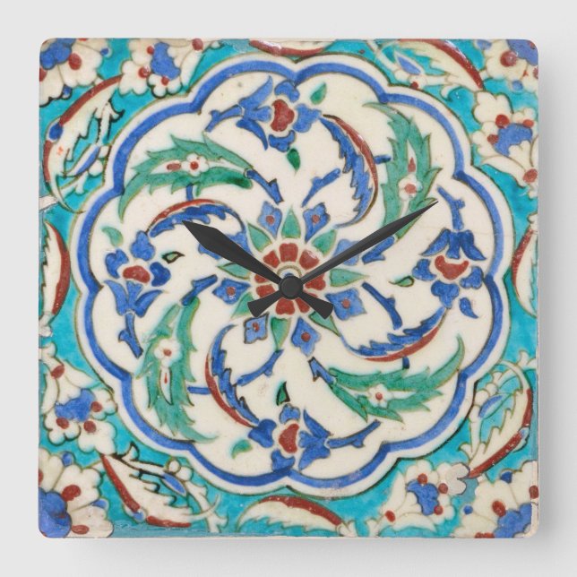 iznik ceramics fyrkantig klocka (Framsida)