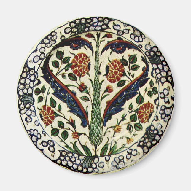 Iznik Feather Heart Magnet (Framsidan)