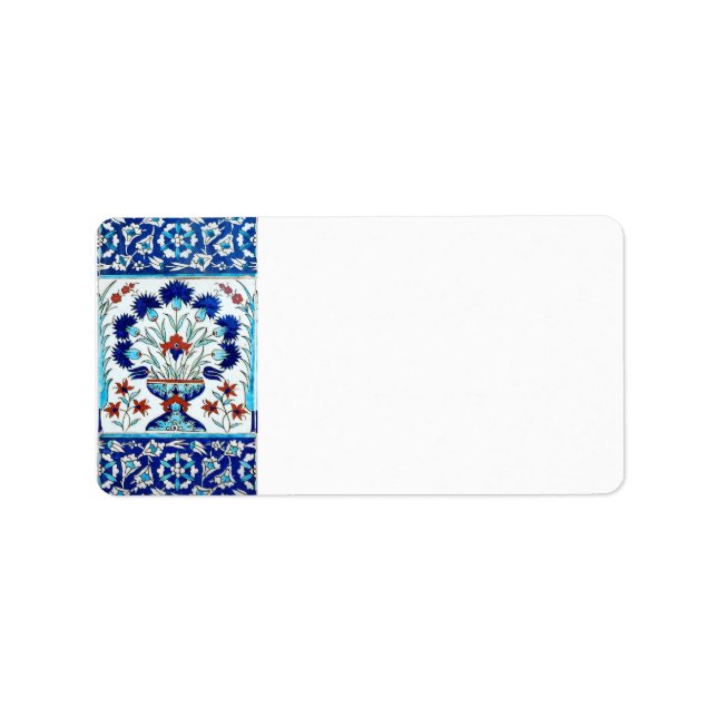 Iznik-keramik Adressetikett (Framsidan)