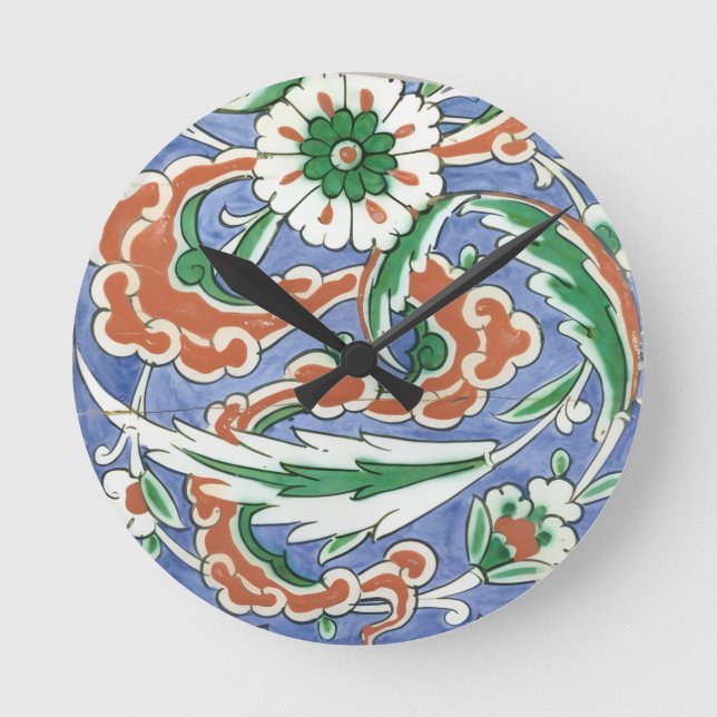 Iznik motif Wall Clock Rund Klocka (Framsida)