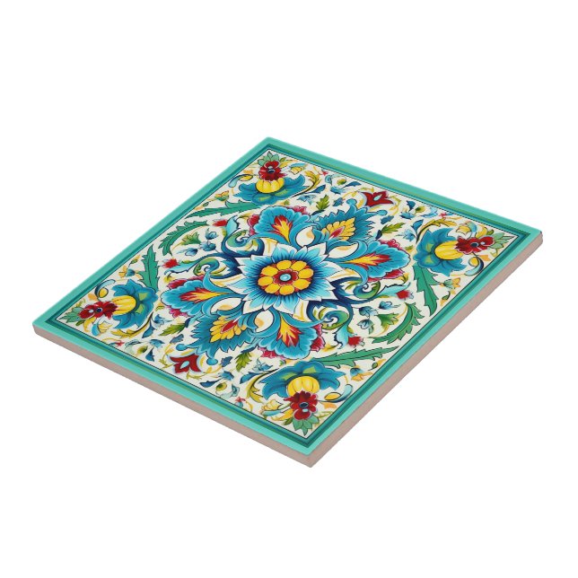 Iznik Ottoman Garden Symphony Kakelplatta (Sidan)