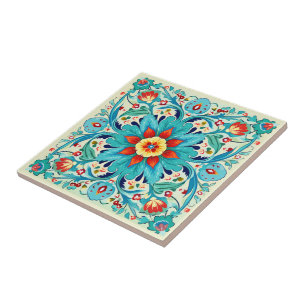 Iznik pastel Azure Harmony Kakelplatta