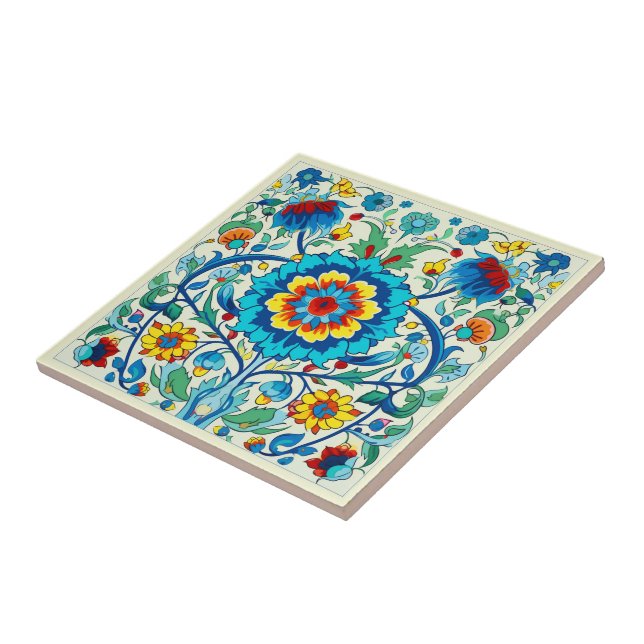 Iznik pastel Serene Garden Kakelplatta (Sidan)