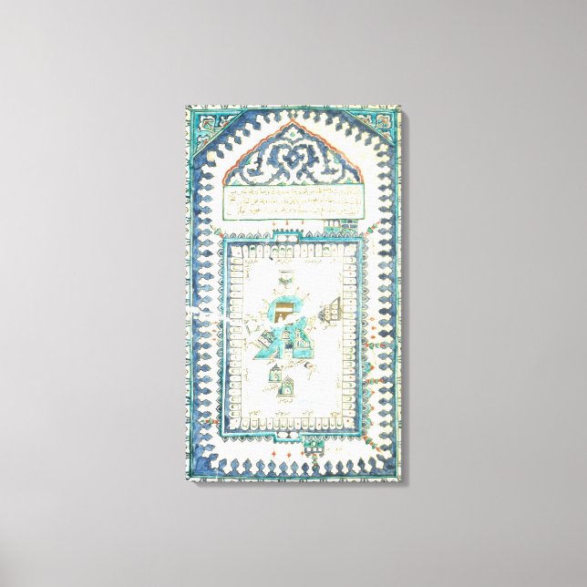 Iznik tile med en representation av Mecca Canvastryck (Framsida)