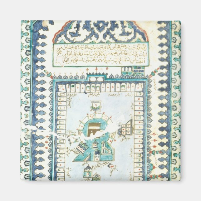 Iznik tile med en representation av Mecca Magnet (Framsidan)