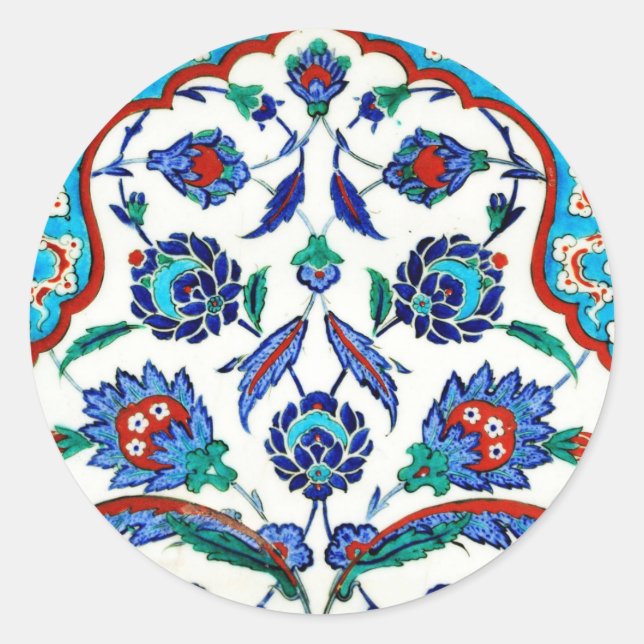 iznik tile runt klistermärke (Framsida)