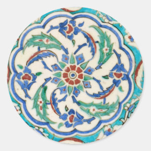 iznik tile runt klistermärke