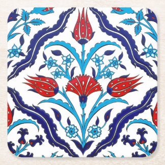 Iznik Tiles Underlägg Papper Kvadrat