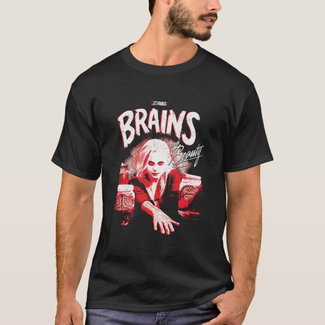 Izombie Brains and Beauty T Shirt (Framsida)
