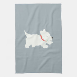 Izzie The Westie Kökshandduk
