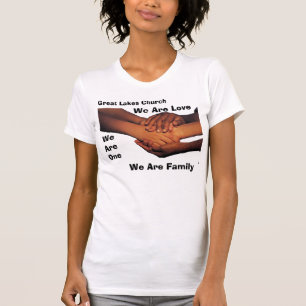 j0227529White Great Lakes kyrktar, oss är kärlek T-shirt