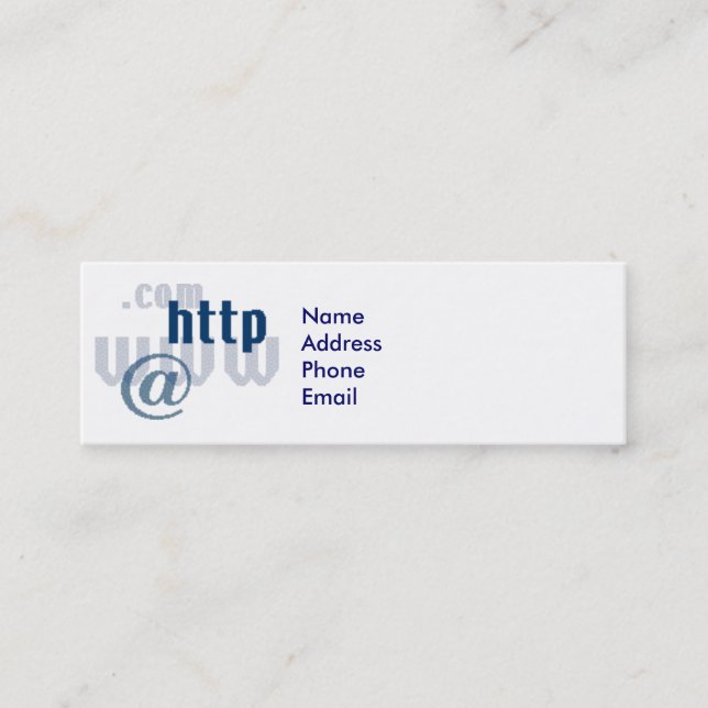 j0254444 NameAddressPhoneEmail Mini Visitkort (Framsida)