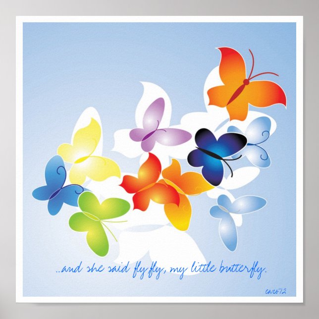 j0433205, ...Och hon sa fly, fly, min lilla bu... Poster (Framsidan)