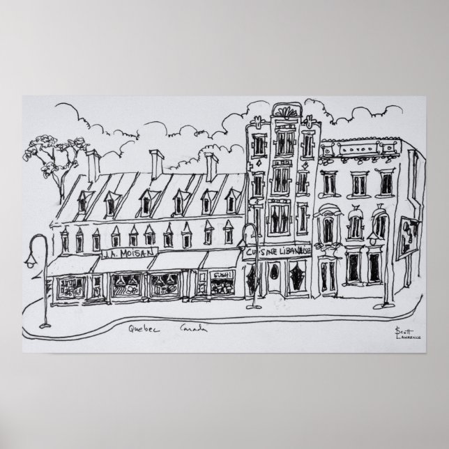 J.A. Moisan livsmedelsbutik | Kanada Poster (Framsidan)