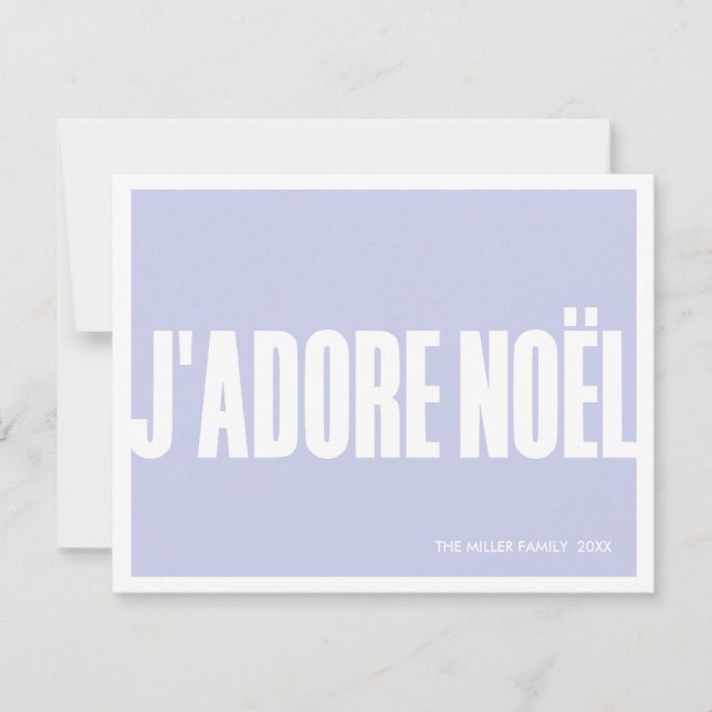 J’adore Noël Modern Julkort - Helgdag (Framsida)
