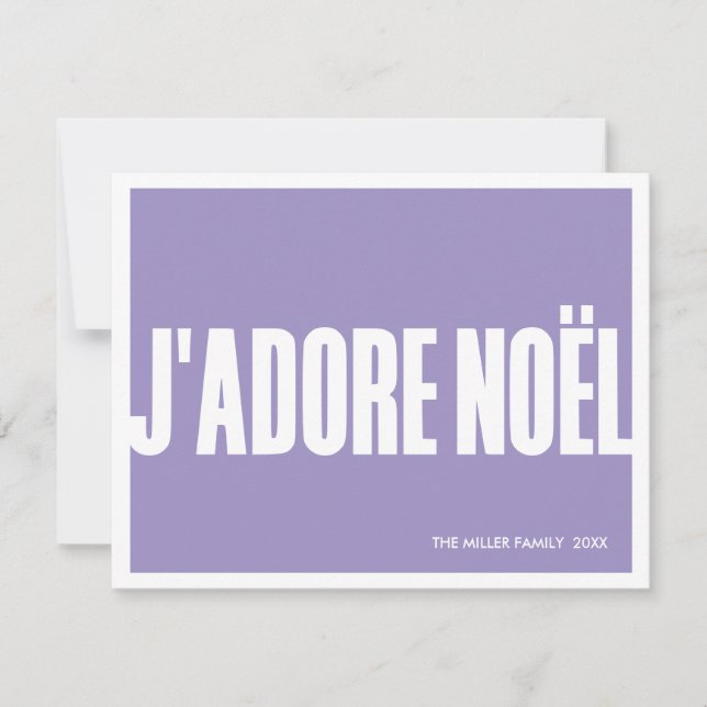 J’adore Noël Modern julkort –Holiday  (Framsida)