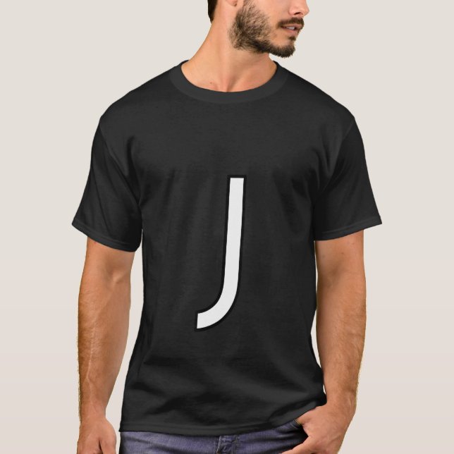 J Alphabet brev, versaler ord, morsa T Shirt (Framsida)