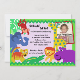 J är för djungel inbjudningar