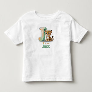 J är för Jack – Personlig T-shirt för Småbarn