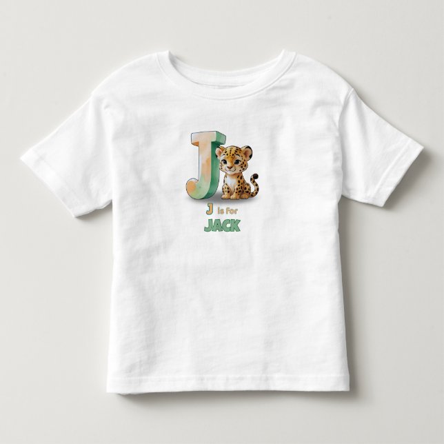J är för Jack – Personlig T-shirt för Småbarn  (Framsida)