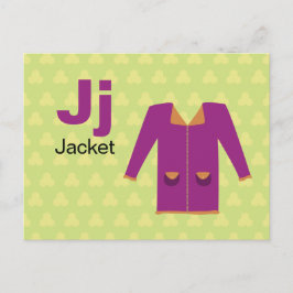 J är för Jacka - Alphabet Flash-kort Vykort